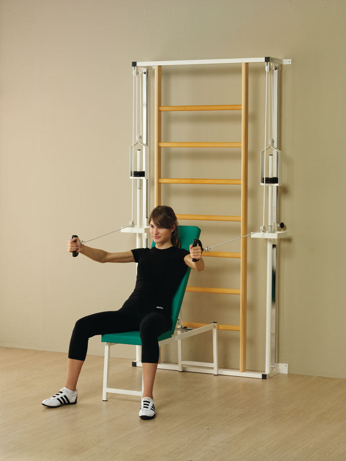 Poliercolina Dual Pulley Tower with Wall Bars
