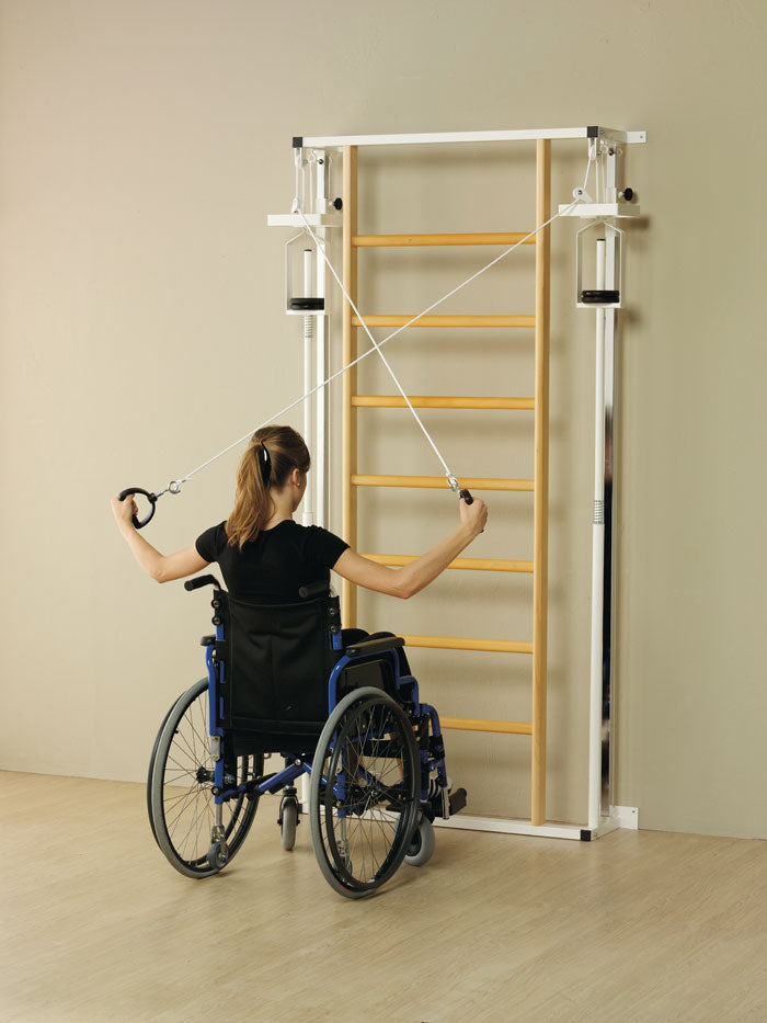 Poliercolina Dual Pulley Tower with Wall Bars